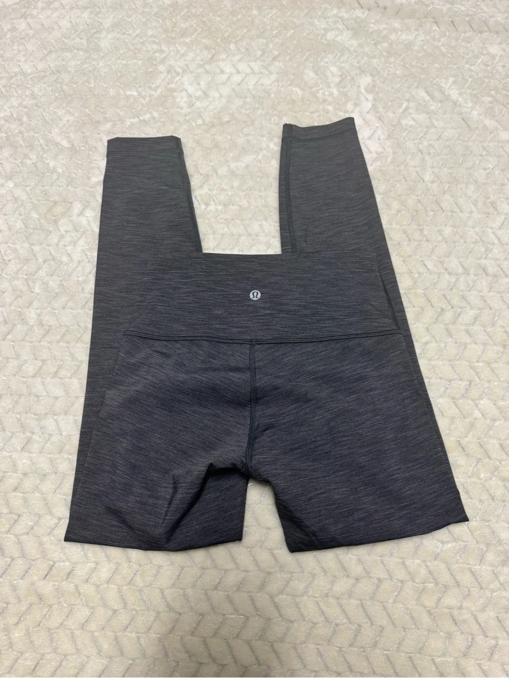 lululemon athletica Girls' Charcoal Black Space-Dye Leggings